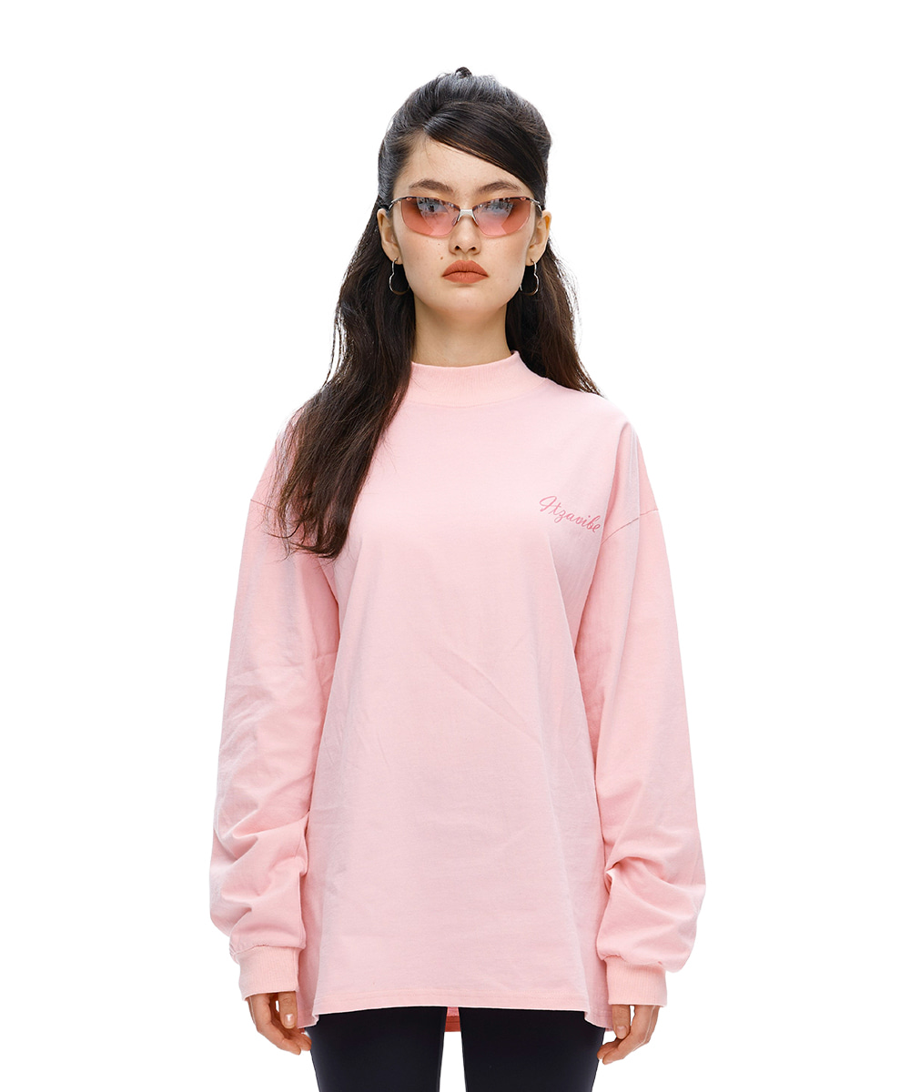 [IT001-4] SCRIPT GRAPHIC LONG SLEEVES - PINK