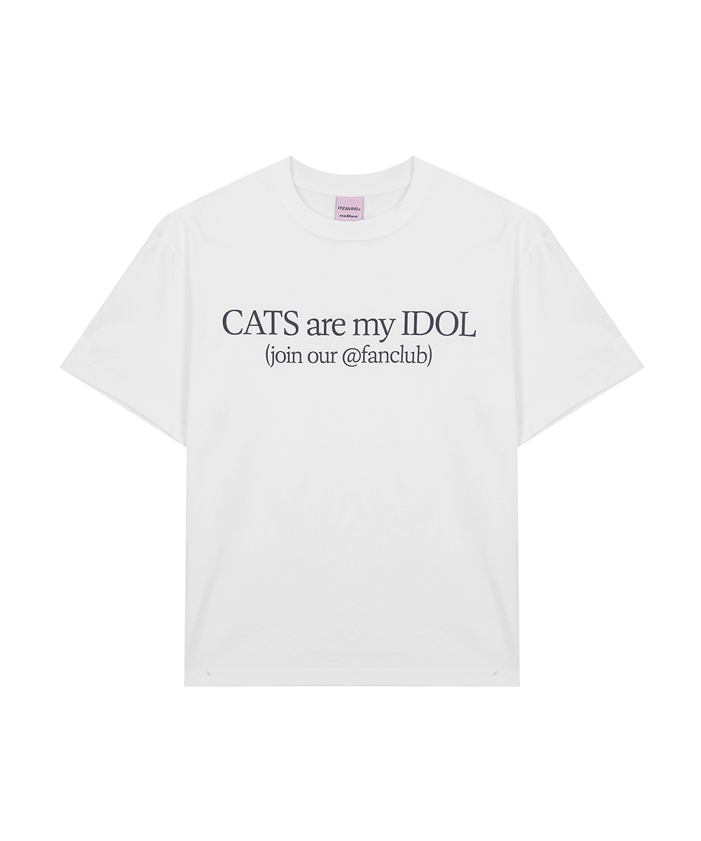 [IBB23UT07WH] CATS ARE MY IDOL - WHITE