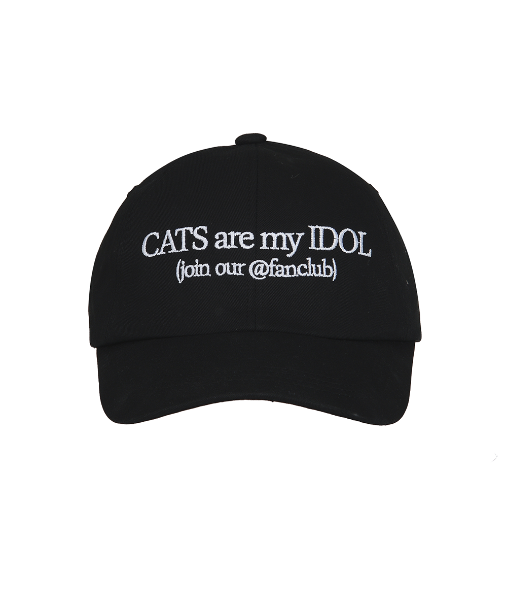 [IBB23UCA17BK] CATS ARE MY IDOL CAP - BLACK