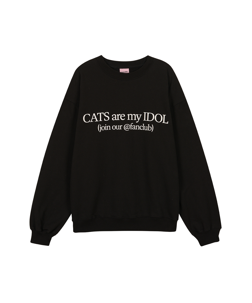 [IBC23USS08BK] CATS ARE MY IDOL MTM - BLACK